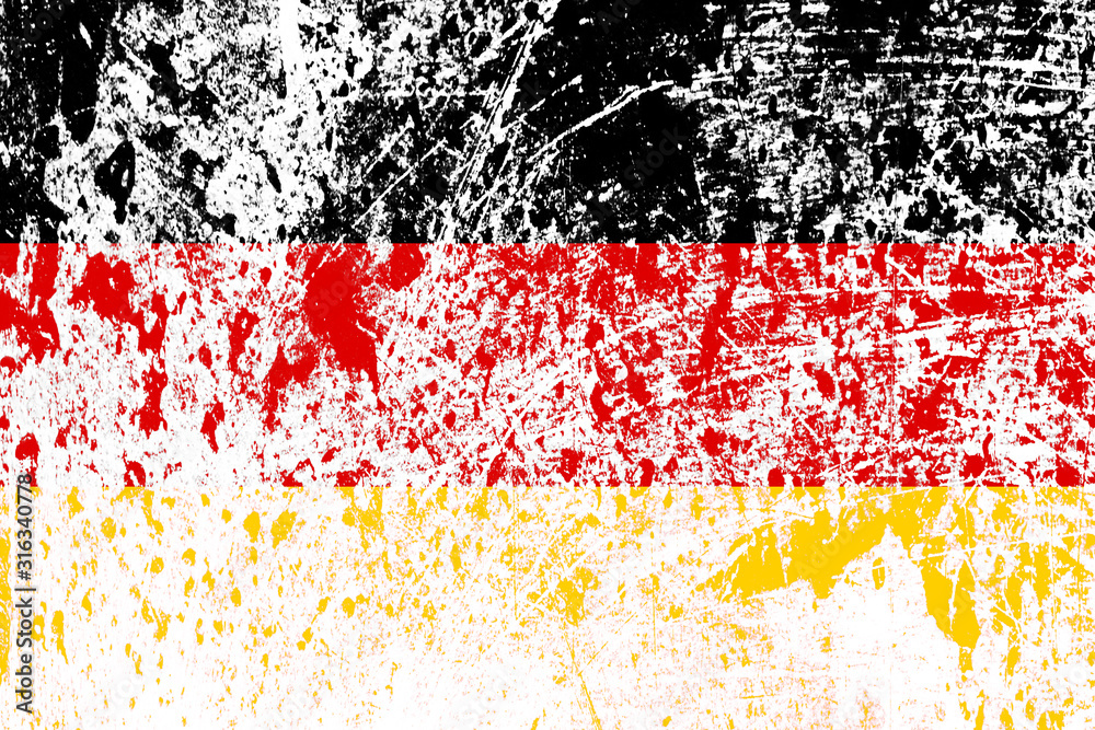 Poster flag of germany with texture. template for design