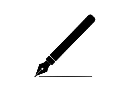 Vector image of a ballpoint pen icon.