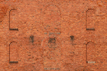 old red brick wall background