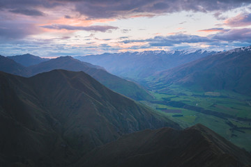 Fototapeta premium Roys peak summit close to Wanaka, New Zealand
