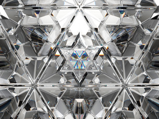 diamond structure star shape and kaleidoscope background