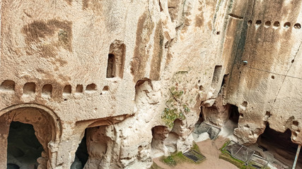 Gumusler ruins and the monastery surrounded by walls in Gumusler, Nigde
