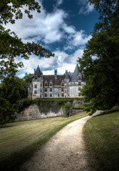 Fototapeta na wymiar The Impressive Chateau de Puyguilhem in Dordogne, France