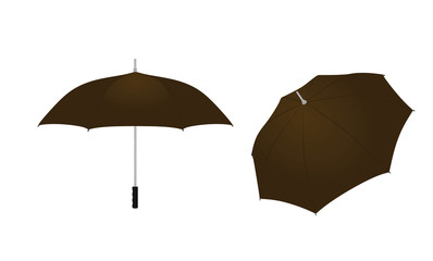 Classic brown umbrella. vector illustration