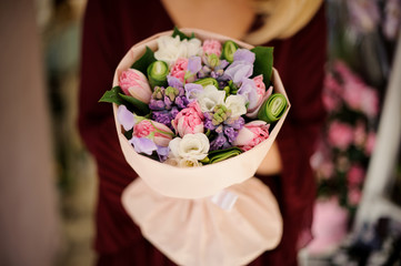 Close-up of a bouquet with multiple flowers