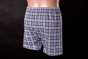 Men's underpants on a mannequin. On an isolated background.