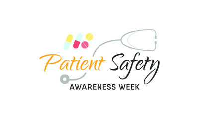Vector illustration on the theme of Patient safety awareness week in March.
