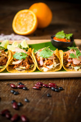 Mexican food fish or meat taco
