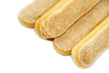 Biscuit cookies Lady's fingers. Bakery products. Savoiardi. Tiramisu. Dessert. Sugar dough.