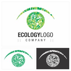 Ecology (Environment, Sustainability, Global Warming) Vector Symbol Company Logo (Logotype). Leaf, Leaves, Green, Nature Icon Illustration. Elegant Modern Identity Concept Design Idea Brand Template.