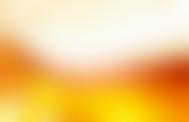 Beer color empty background. Blur golden glow texture. Abstract yellow white simple illustration. Defocused image.