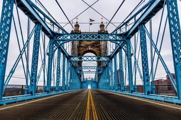 Cincinnati Hängebrücke - obrazy, fototapety, plakaty