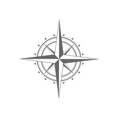 Compass icon isolated on a white background. Travel symbol