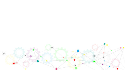 Abstract plexus background with connecting dots and lines. Global network connection, digital technology and communication concept.