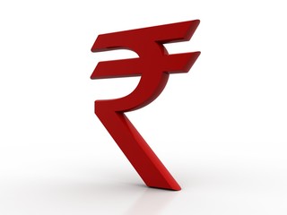Rupee currency . 3D rendering illustration