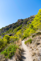 Trail leading to the back entrance (Portelo) of Assos castle, Kefalonia