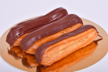 Custard cakes with cream..