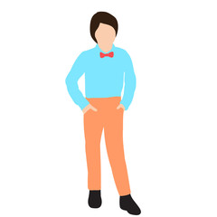 vector, isolated, boy in a flat style, no face