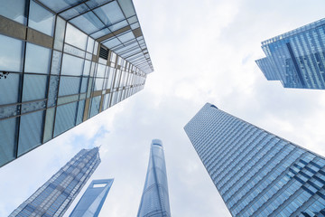 Obraz na płótnie Canvas the skyscrapers of the financial center , shanghai, China