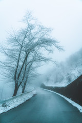 road in winter in Chichibu Japan