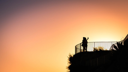 sunset in capri