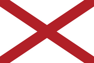 Vector of nice Alabama state flag.