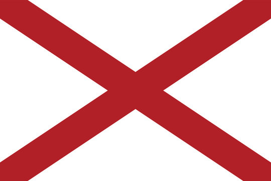 Vector of nice Alabama state flag.