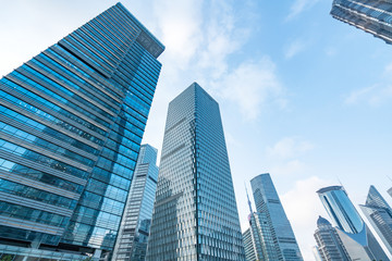 Obraz na płótnie Canvas the skyscrapers of the financial center , shanghai, China
