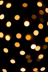 bokeh avec des ronds jaunes et oranges