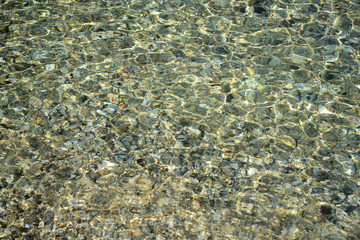 Stones in to the sea water