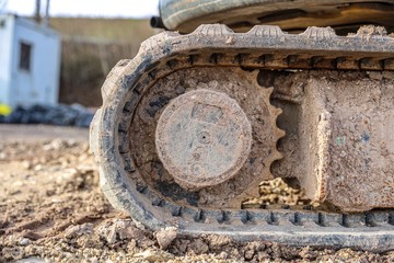 detail of old tractor