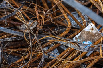 stack of metal steel pipes