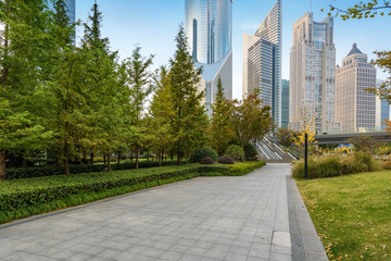 Financial center office building in Lujiazui, Shanghai, China