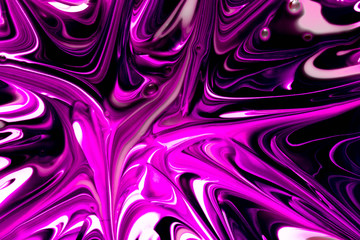 Abstract background of purple and black paint swirls