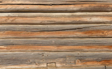 Texture wood horizontal brown logs.