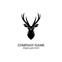 Deer head Logo Template vector icon illustration design