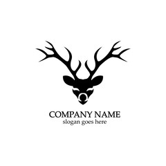 Deer head Logo Template vector icon illustration design