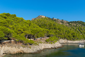 Assos venetian castle in Kefalonia island