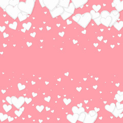 White heart love confettis. Valentine's day fallin