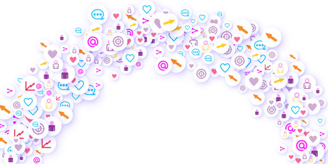 Social media marketing, Communication concept.