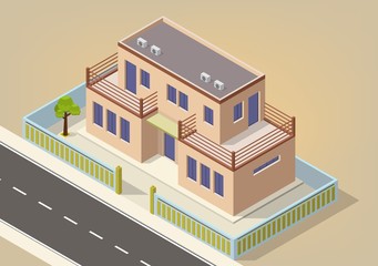 Fototapeta premium vector isometric modern house