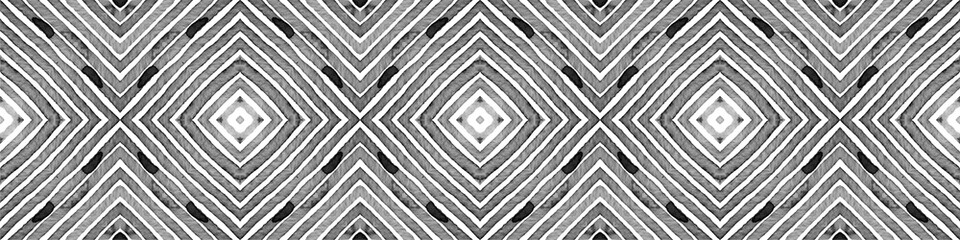Black and white Seamless Border Scroll. Geometric 