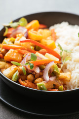 Thai Winter Squash, Green Bean and Chickpea Curry