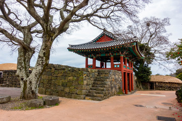 Seongeup Folk Village in Jeju island. South Korea.