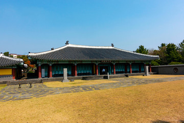 Fototapeta na wymiar Seobok Exhibition Hall in Jeju island 
