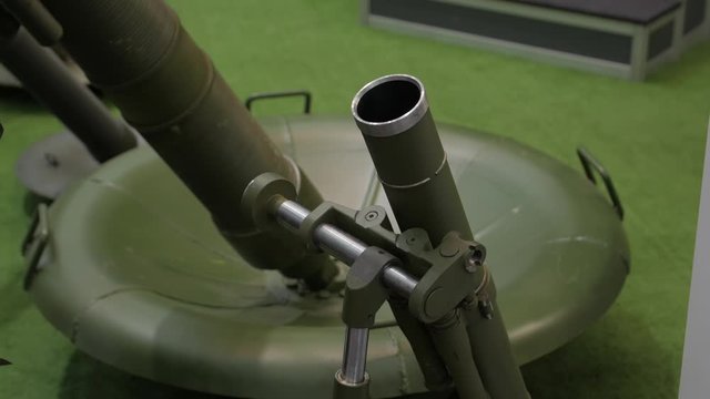 The mortar weapon grenade launcher military combat camera movement