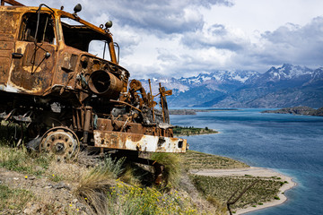Autowrack in Patagonien