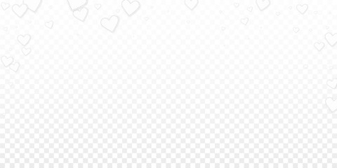 White heart love confettis. Valentine's day fallin