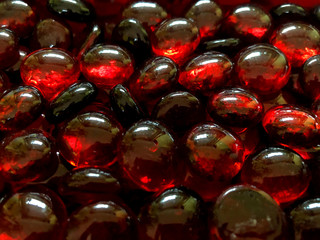 rotes Glas,s gems, glas, drops 