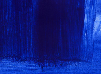 Naklejka na ściany i meble Blue and dark blue hand drawn paint background